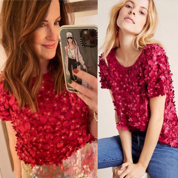 Anthropologie Tops - NWT Anthropologie Rosemarie Textured Blouse Sz 2